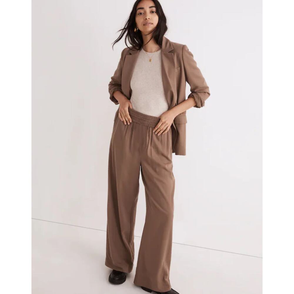 New Madewell Drapeweave Carley Wide-Leg Pants in Castle Rock Women's Size S